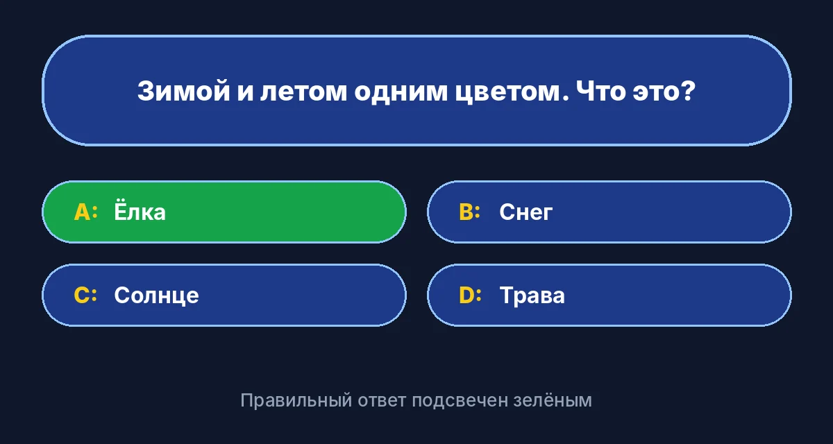 Загадка с вариантами ответа